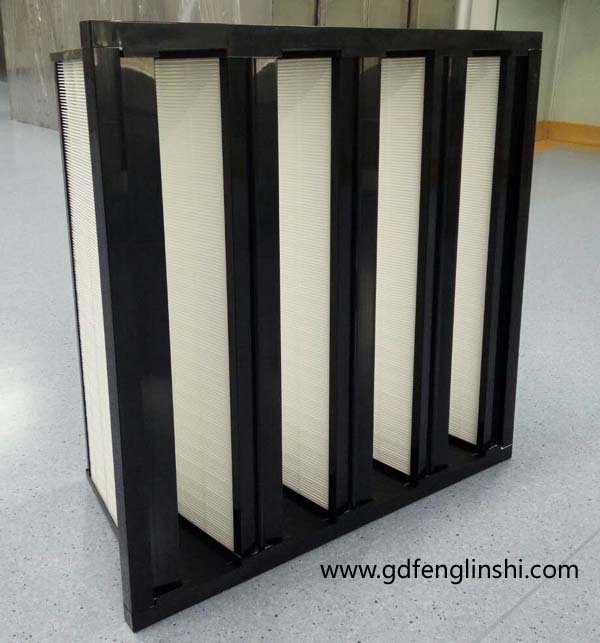 大風(fēng)量組合式高效過(guò)濾器具有過(guò)濾面積大，阻力低，使用壽命長(zhǎng)特點(diǎn)