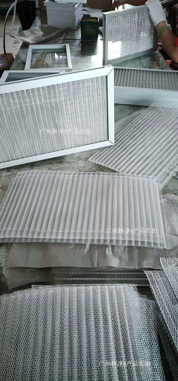 金屬網(wǎng)過濾器框架：鍍鋅鋼板、鋁合金或不銹鋼